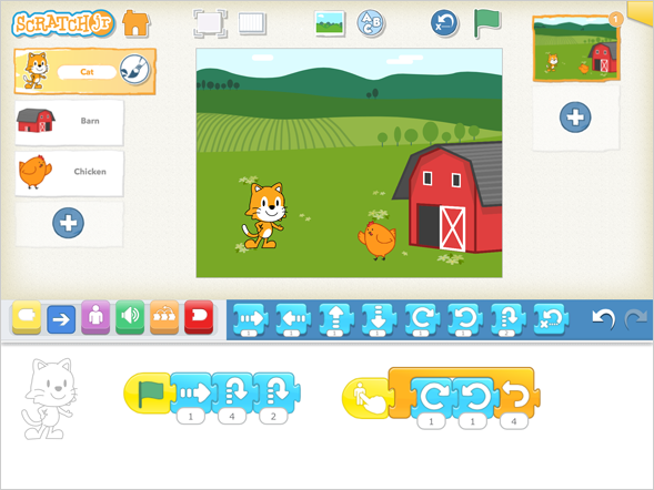 Screenshot of scratch jr.