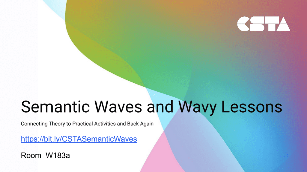 Semantic Waves and Wavy Lessons title slide