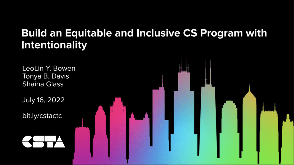 equitable and inclusive CS program title slide